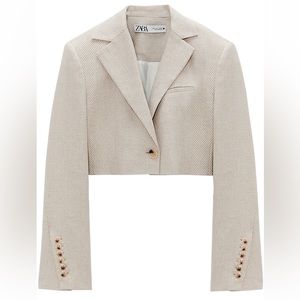 Zara Limited edition crop blazer nwot